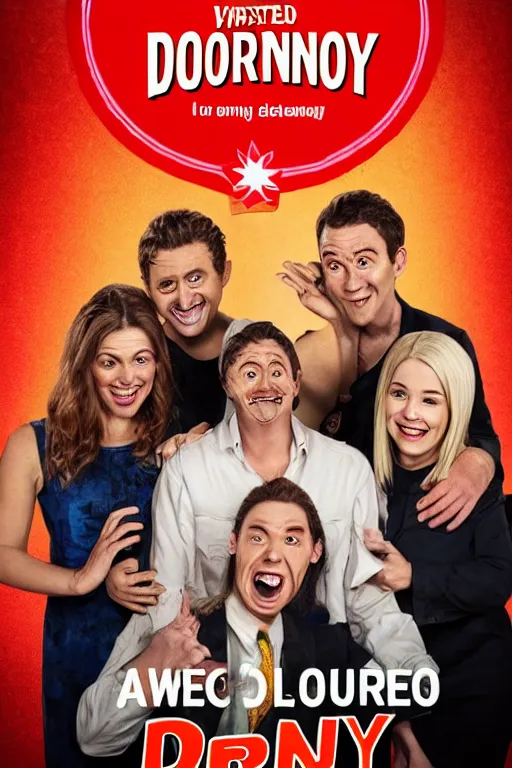 Image similar to poster for an australian netflix drongo sitcom called drongo, funny monkey, tv show drongo poster