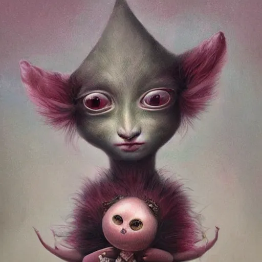 Image similar to a weird surreal and whimsical creature, fantasy concept art by nicoletta ceccoli, mark ryden, max ernst, max fleischer