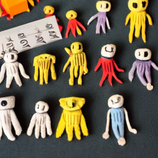 Image similar to these puppets are very small and have a very clear understanding of being only one inch tall.