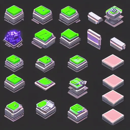 Prompt: isometric alien, 5x5 spritesheet