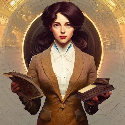 Image similar to perfectly - centered - portrait of a crazy secretary, intricate, highly detailed, digital painting, artstation, concept art, smooth, sharp focus, illustration, unreal engine 5, 8 k, art by artgerm and greg rutkowski and alphonse mucha