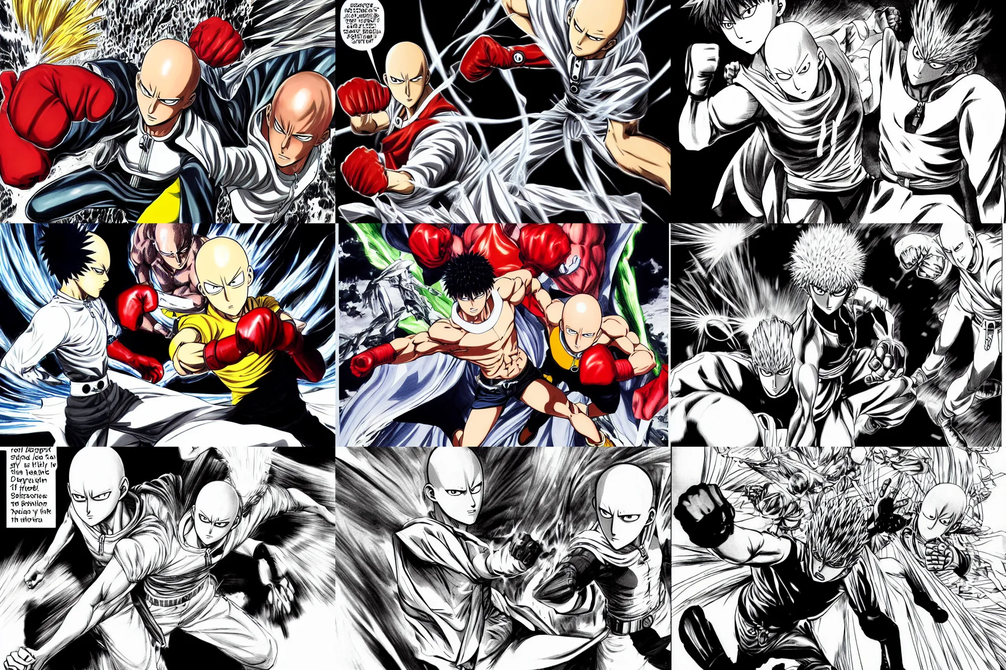 Epic action scene, Concept art of saitama one punch