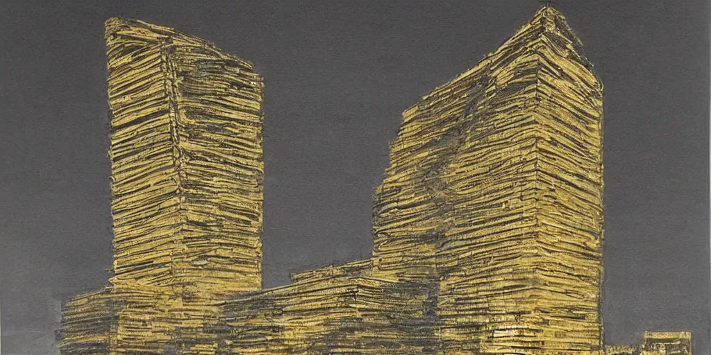 charcoal art with adding gold leaf of monumental Stable Diffusion