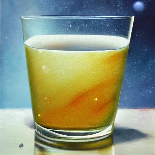 Prompt: A glass of Jupiter