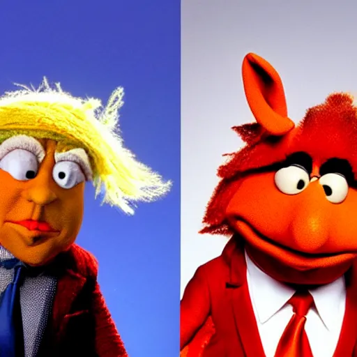 Image similar to Donald Trump as a Gorg, from tv show Fraggle Rock