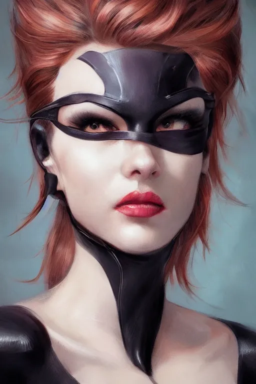 Prompt: beautiful aesthetic portrait of 1990s Catwoman by wlop and Julia Razumova, headshot, deviantArt, trending on artstation, artstation HQ