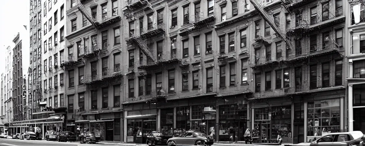 Image similar to building facade. storefronts. city block. new york