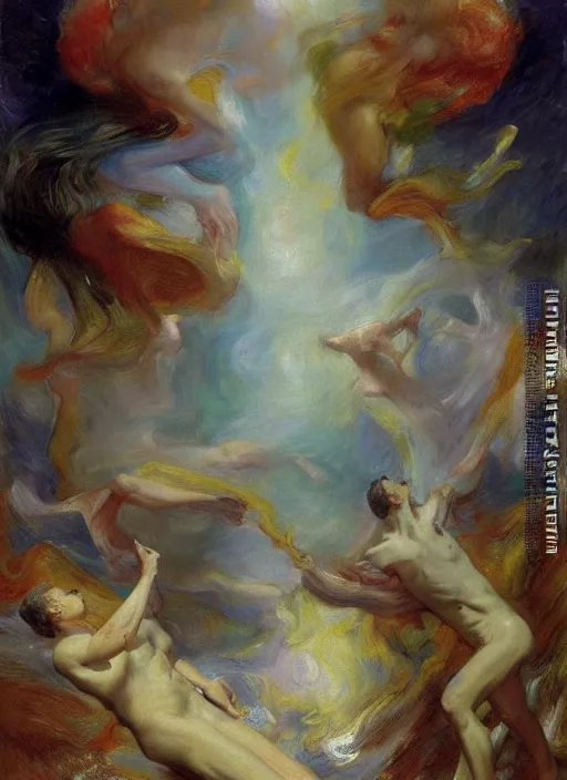 Image similar to abiogenesis, by john singer sargent and agostino arrivabene and joaquin sorolla