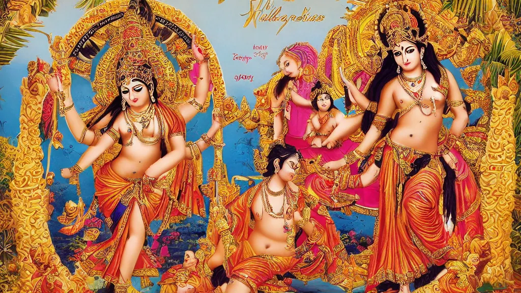 Image similar to calendar photograph of hindu goddess posing for playboy
