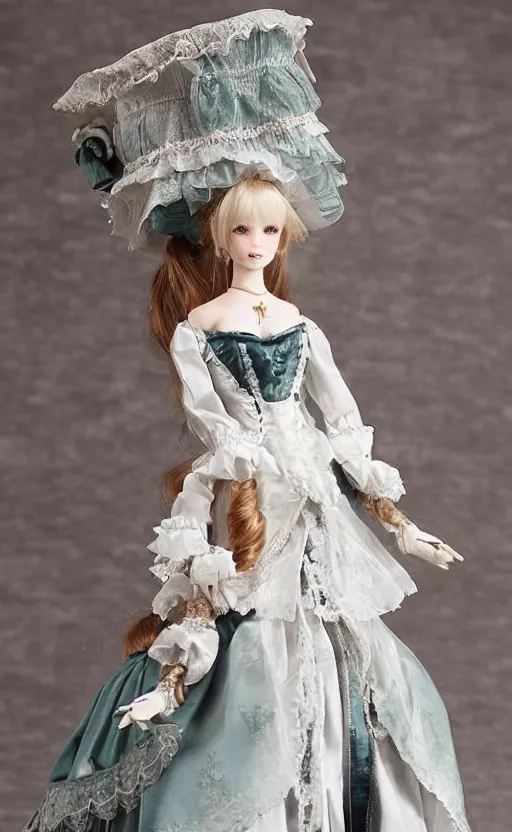 Prompt: dollfie in victorian dress