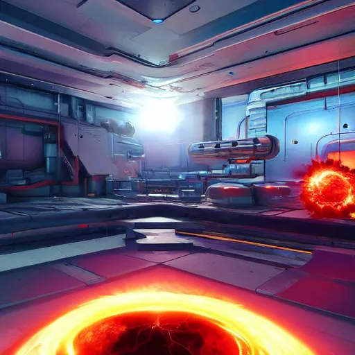 Prompt: fusion reactor going critical, unreal engine 5 rendered, mystical colors, stunning scene, breathtaking, raytracing