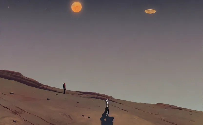 Image similar to Shot from moon surface with Saturn rising on the horizon, very coherent, painted by Edward Hopper, Wayne Barlowe, painted by James Gilleard, airbrush, art by JamesJean