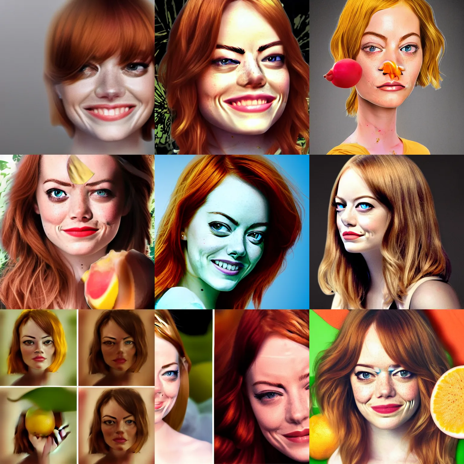 Prompt: emma stone, fused with a mango, photo, photoshop