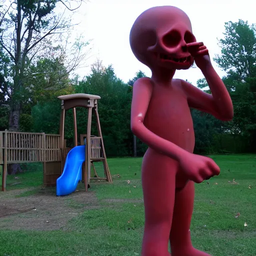 Image similar to scary figure by the playground