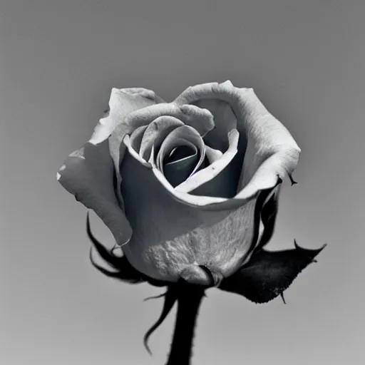 Prompt: photo of a rose by peter baker