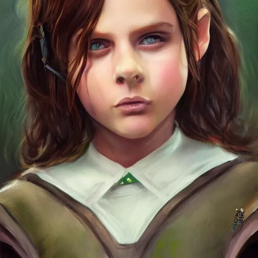 Image similar to brunette irish elementary school teacher, small, cute, dnd character, portrait, matte fantasy painting, deviantart artstation, by jason felix by steve argyle by tyler jacobson