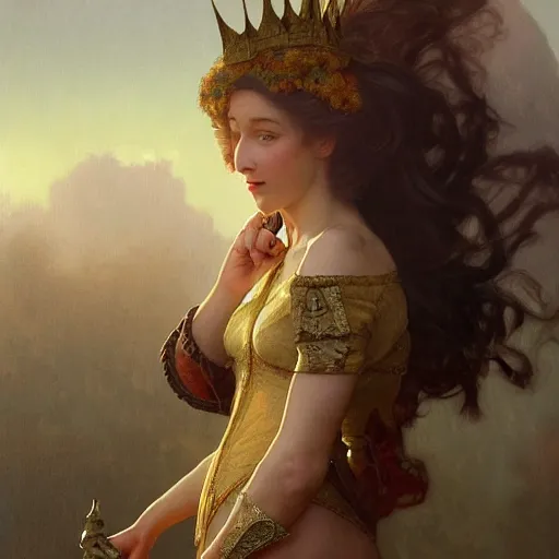 Prompt: retro king ready for war digital painting, artstation, concept art, soft light, hdri, smooth, sharp focus, illustration, fantasy, intricate, elegant, highly detailed, D&D, matte painting, in the style of Greg Rutkowski and Alphonse Mucha and artemisia, 8k, highly detailed, jurgens, rutkowski, bouguereau, pastoral, rustic, georgic