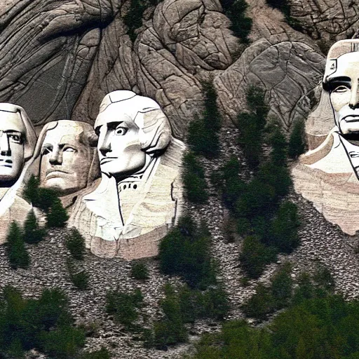 Image similar to donald trump's face on mount rushmore