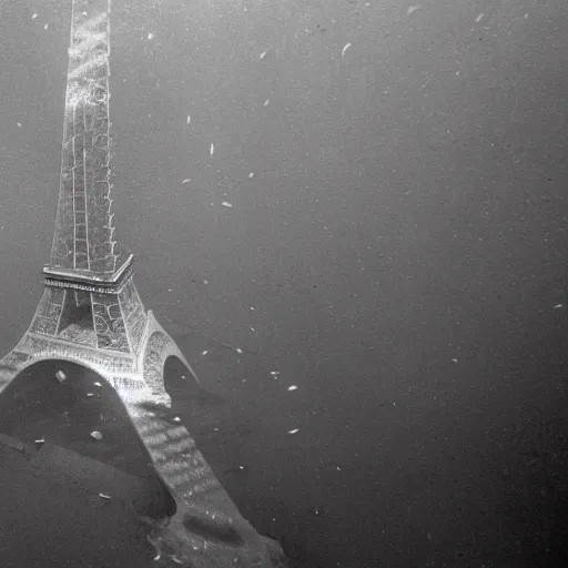 Prompt: Eiffel Tower sank underwater