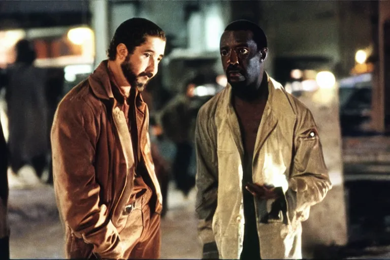 Prompt: shia labeouf plays john shaft in shaft in africa, a metro - goldwyn - mayer production, 3 5 mm panavision r 2 0 0, color