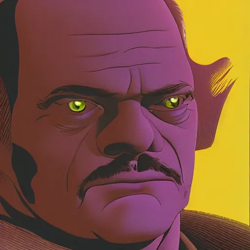 Image similar to kelsey grammer retro minimalist portrait by jean giraud, moebius starwatcher comic, sharp, smooth face, 8 k