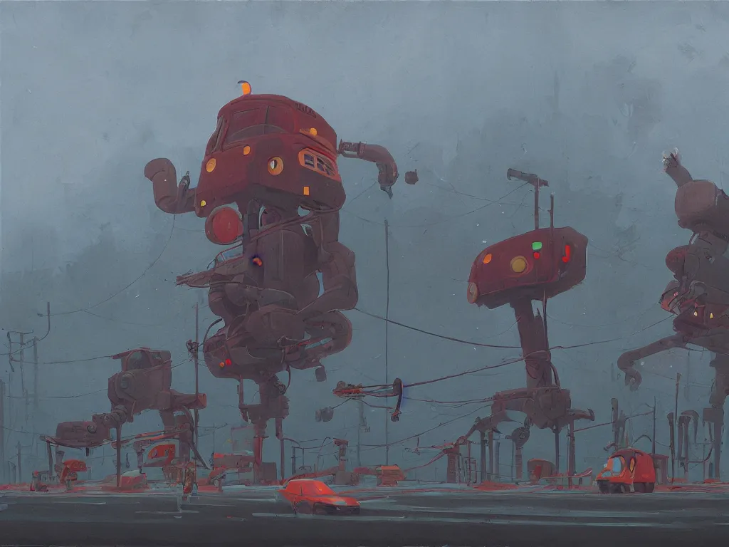 Image similar to an original art from Simon Stalenhag.