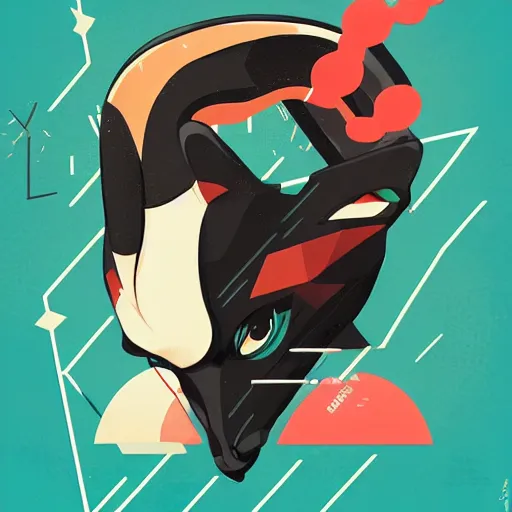 Image similar to Orca profile picture by Sachin Teng, symetrical, Vector , geometric shapes background, graffiti, street art:2 by Sachin Teng:4