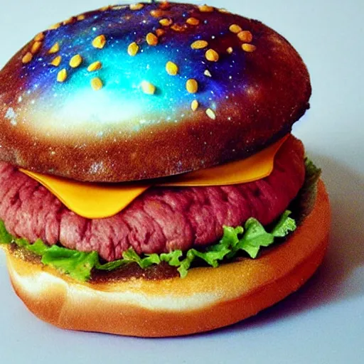 Prompt: galaxy hamburger