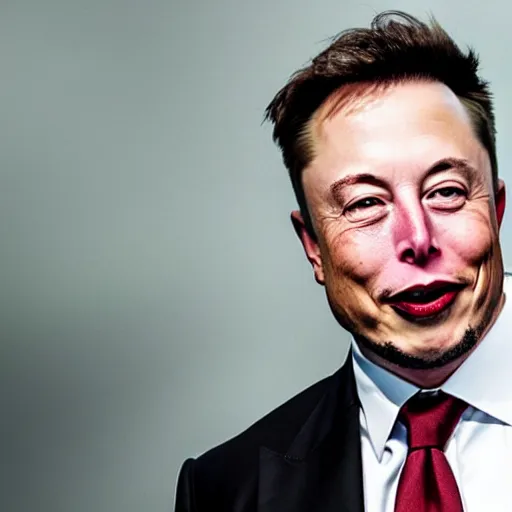 Image similar to side profile of elon musk screaming