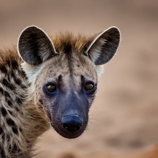 Image similar to close up portrait of a hyena drinking from the oasis