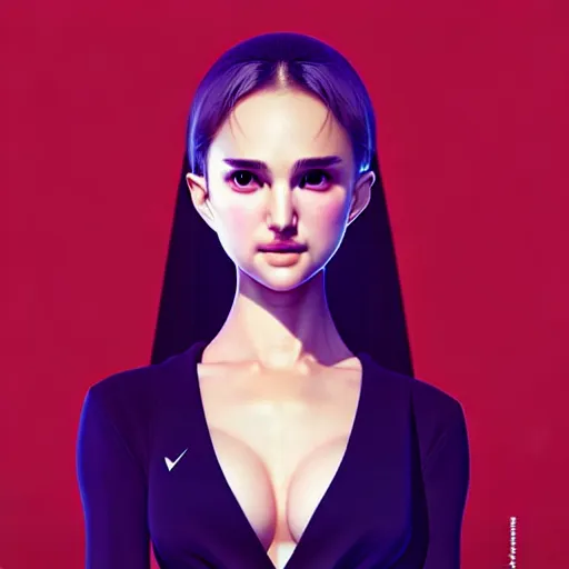 Image similar to a beautiful young japanese natalie portman alluring instagram model in crop top, by guweiz and wlop and ilya kuvshinov and artgerm, symmetrical eyes, aesthetic, gorgeous, stunning, alluring, attractive, artstation, deviantart, pinterest, digital art