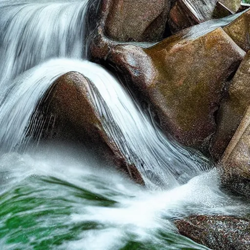 Image similar to a stairway of flowing water, hyperrealistic, 8 k, highly detailed, a real photographic, digital art, realistic