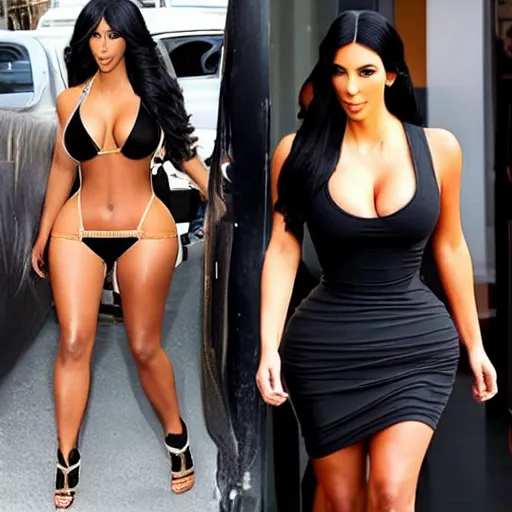 Image similar to black kim kardashian