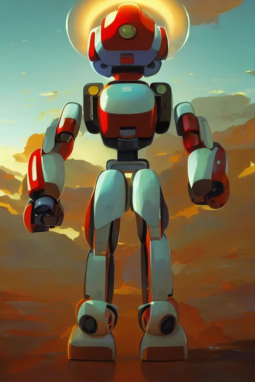 Image similar to metabots medabots medarotto medarot robot minimalist comics, behance hd by jesper ejsing, by rhads, makoto shinkai and lois van baarle, ilya kuvshinov, rossdraws global illumination ray tracing hdr radiating a glowing aura