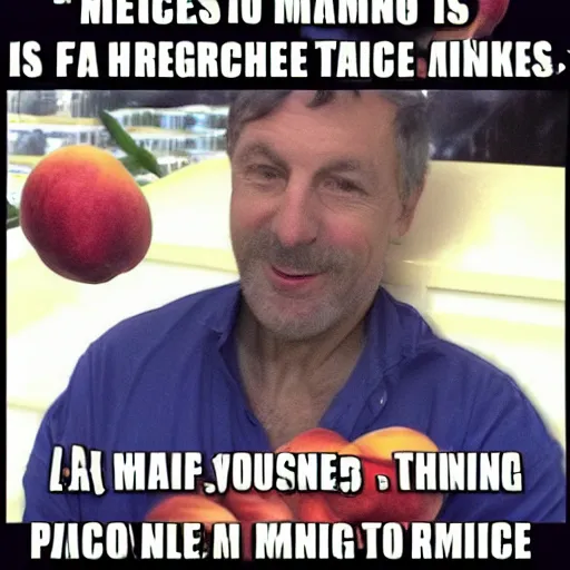 Prompt: meme about a man touching every nectarine in the grocery store