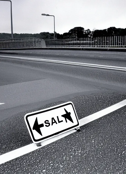 Image similar to a realistic photo of the road safety barrier, 1 9 9 0, photorealistic, reportage