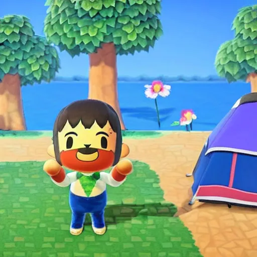 Image similar to drake the rapper in animal crossing