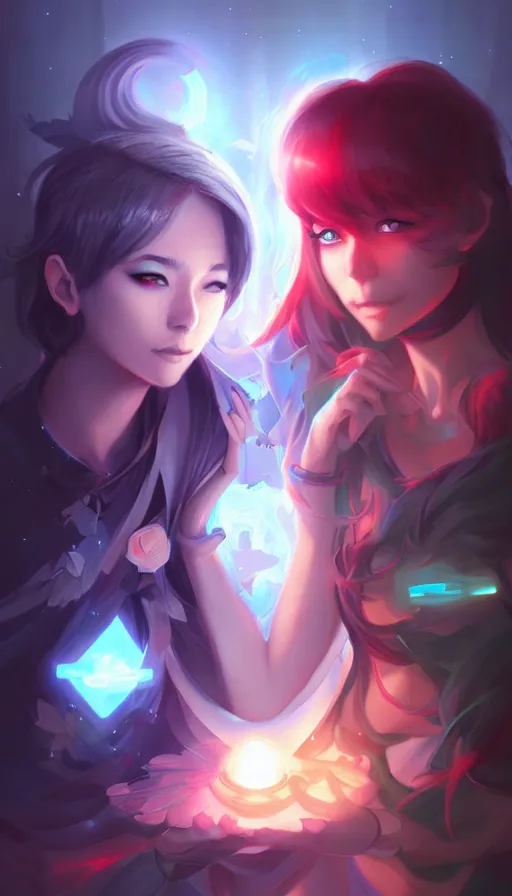 Prompt: the two complementary forces that make up all aspects and phenomena of life, by ROSS tran