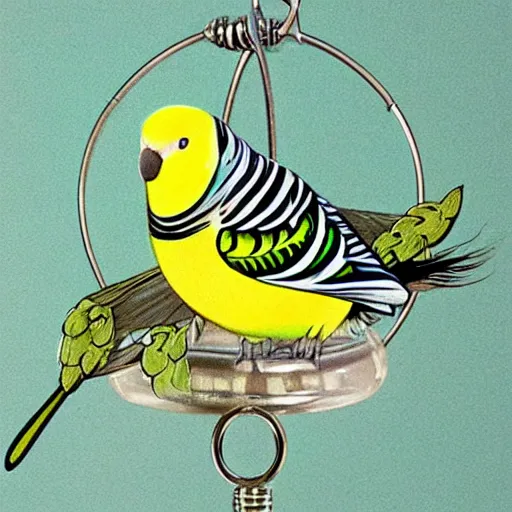 Image similar to the happiest budgie ever