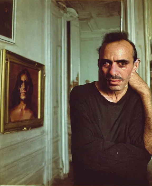 Image similar to portrait of miguel herran photographed by nan goldin