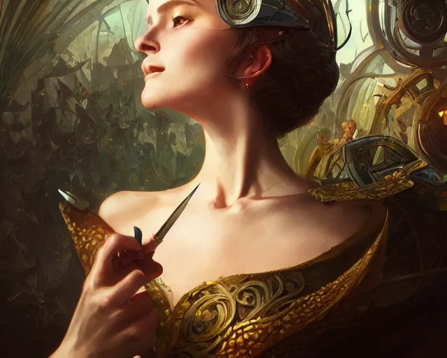 Image similar to photography of frits van den berghe, deep focus, d & d, fantasy, intricate, elegant, highly detailed, digital painting, artstation, concept art, matte, sharp focus, illustration, hearthstone, art by artgerm and greg rutkowski and alphonse mucha