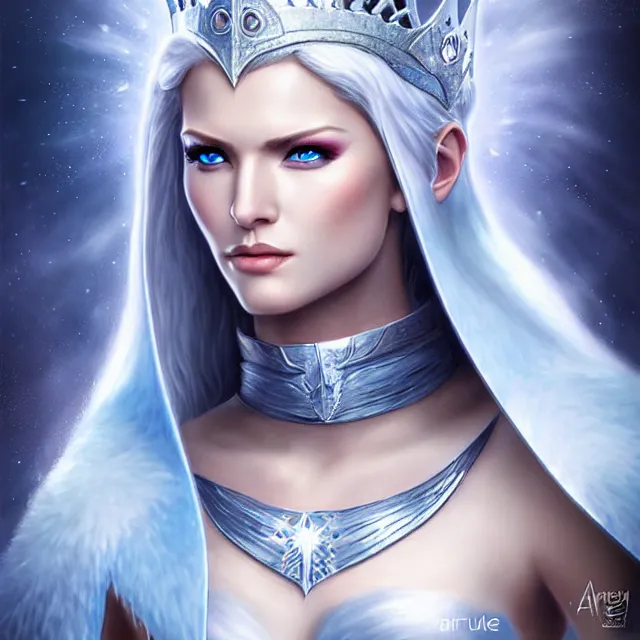 beautiful ice queen warrior with ice powers artgerm | Stable