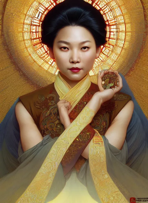 Image similar to xi jinping, propaganda, intricate, elegant, highly detailed, digital painting, artstation, concept art, wallpaper, smooth, sharp focus, illustration, art by artgerm and greg rutkowski and alphonse mucha