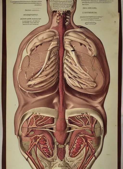 Prompt: vintage medical anatomical illustration of the blob ( 1 9 8 8 ), highly detailed, labels, intricate writing