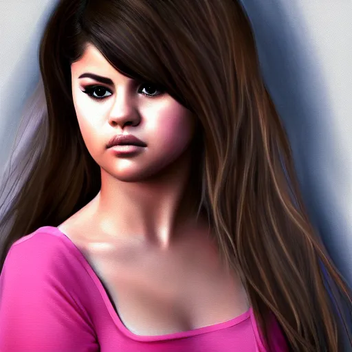 Image similar to photorealistic digital painting of selena gomez as celery, hd, artstation, 4 k wallpaper