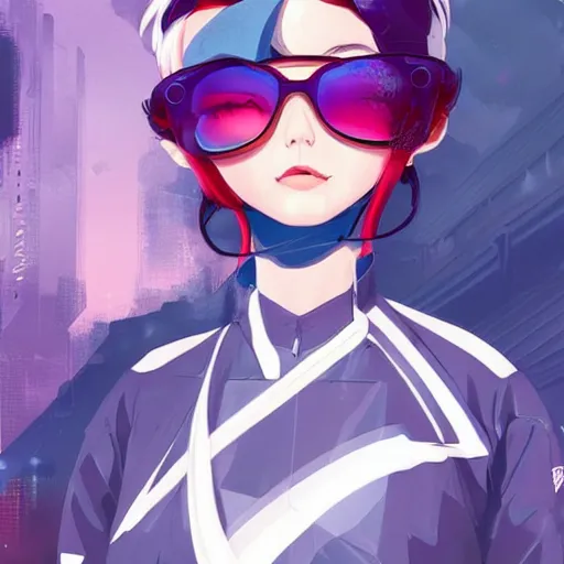 Prompt: poster art girl with futuristic streetwear and sailor moon hair, cute face, pretty, Anime, in the style of Valorant by Cushart Krentz and Gilleard James, Fierce expression 4k, 8k, HDR, Trending on artstation, Behance, Pinterest