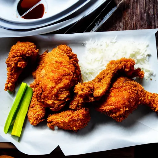 Image similar to fried chicken, photo, detailed, 4k