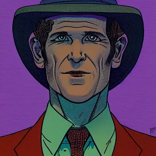 Image similar to matt smith retro minimalist portrait moebius starwatcher comic by jean giraud, 8 k