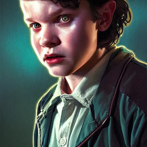 Prompt: portrait painting of joseph quinn eddie munson from stranger things as a vampire, ultra realistic, concept art, intricate details, eerie, highly detailed, photorealistic, octane render, 8 k, unreal engine. art by artgerm and greg rutkowski and charlie bowater and magali villeneuve and alphonse mucha