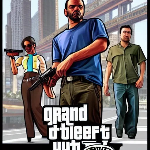 Image similar to grand theft auto game cover but everyone is ducks